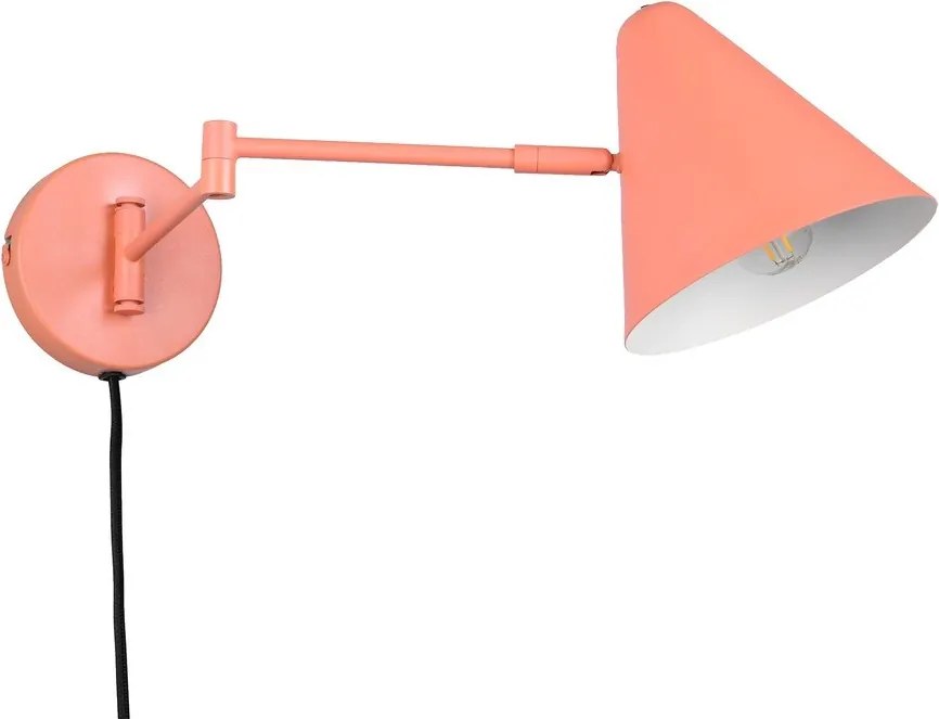 Narancssárga konnektorhoz csatlakoztatható fali lámpa hajlítható szerkezettel ø 15 cm Cosima – Trio