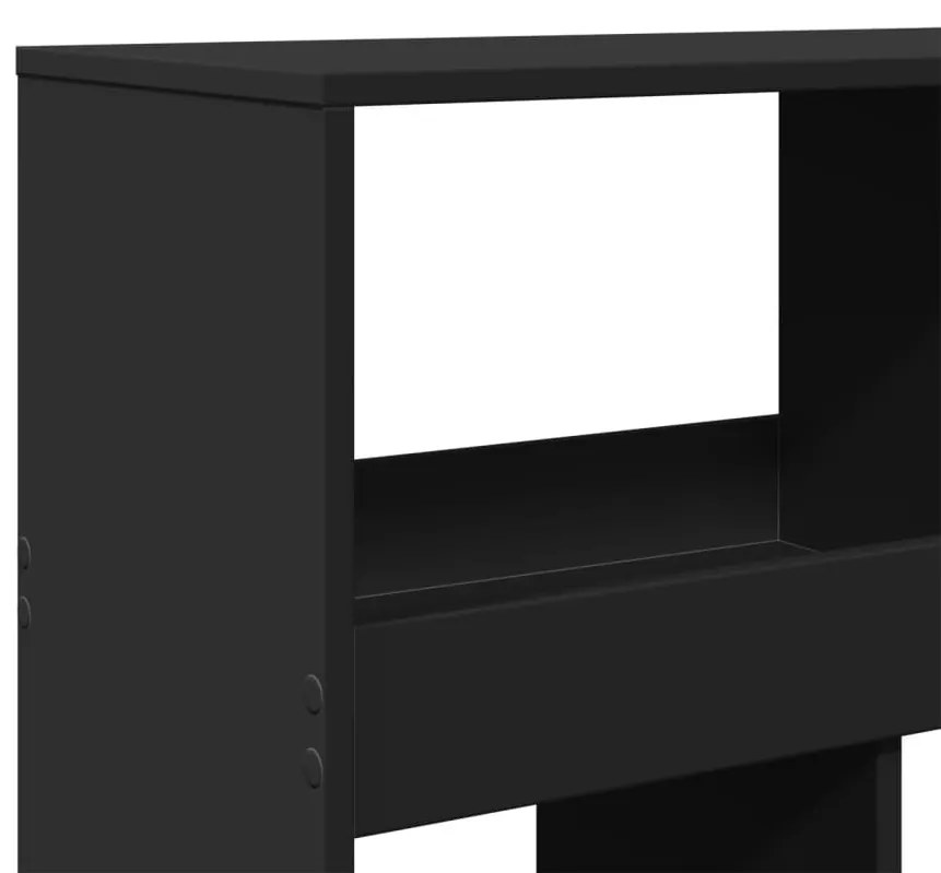 fekete szerelt fa könyvespolc 100 x 33 x 187,5 cm