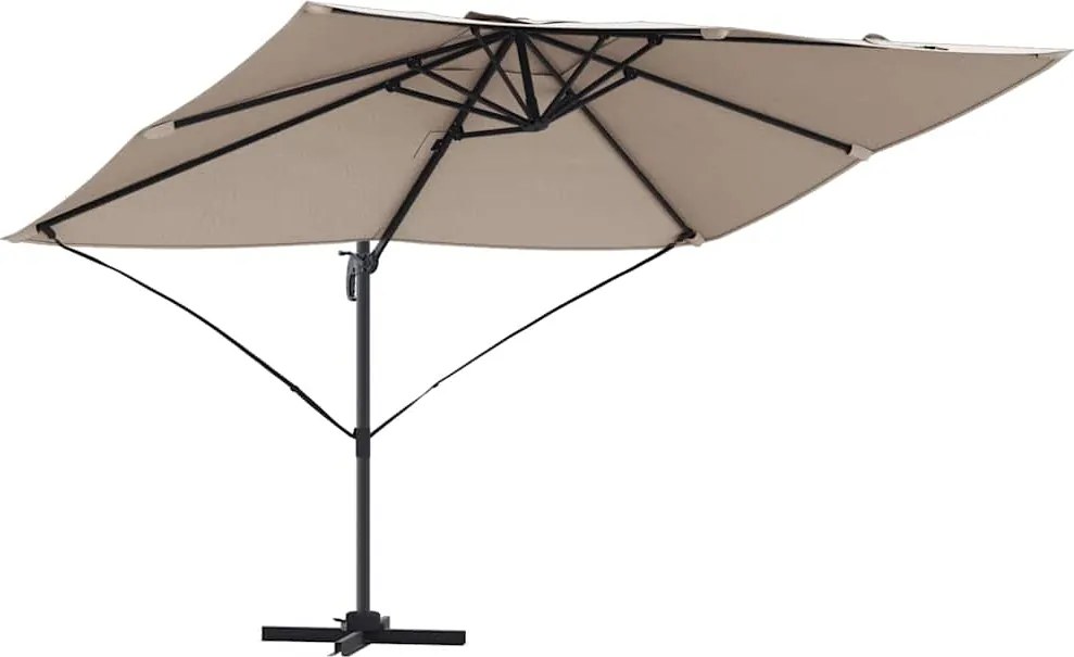 vidaXL Napernyő Tópszínű 351 x 250 x 260 cm Pamut és Alumínium