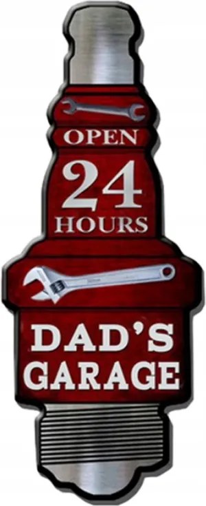 Daďs Garage fém falikép 20x1x50 cm