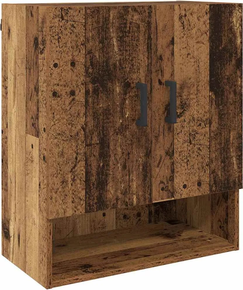 vidaXL Fali Szekrény Falra szerelhető Öreg fa 60 x 31 x 70 cm Faanyag