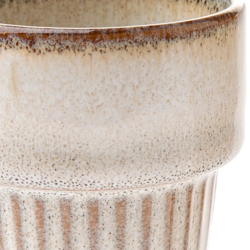 4 db Rustik kerámia bögre szett 100 ml, bézs