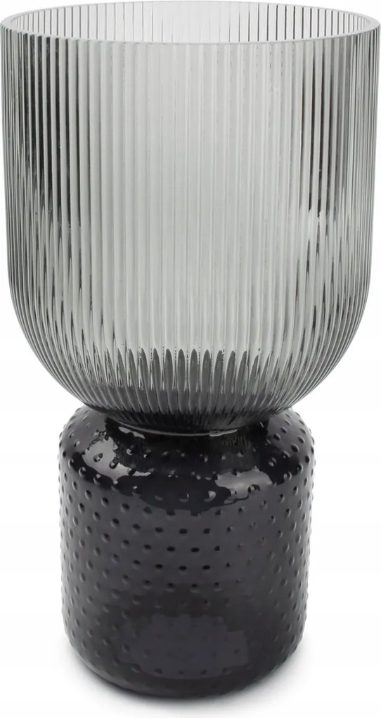 S|p Coco üveg váza Smoked 31 cm magas 16 cm átm.