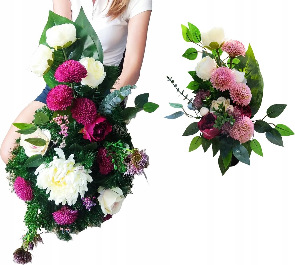 Csokor Szett Művirág Kompozíció Temető Sírhoz Nagy