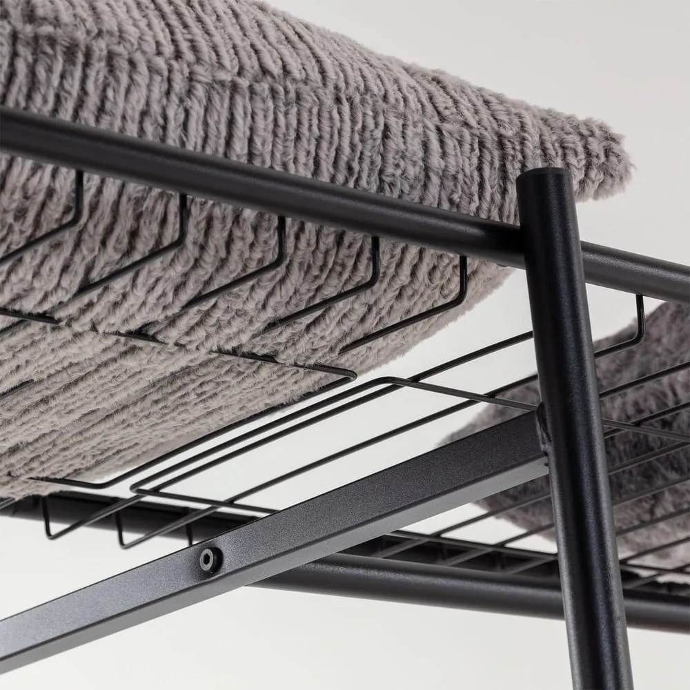 Storn fekete fém ruhásszekrény, 120x182 cm - Kave Home