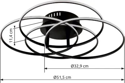GLOBO 67355-55 KOMBOS Modern LED Mennyezeti Lámpa IP20