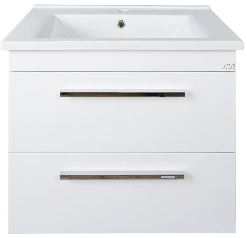 TMP VIVA 55 fali fürdőszobabútor - Sanovit ATRIA 9055 porcelán mosdóval - 55x45,5 cm