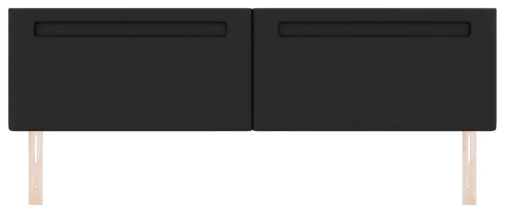 Fejtámla LED -es lámpákkal Falra szerelhető Fekete 200 cm PVC