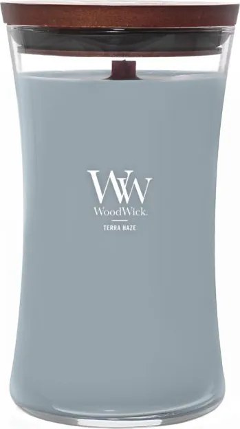 Terra Haze Woodwick nagy illatgyertya fa kanóccal