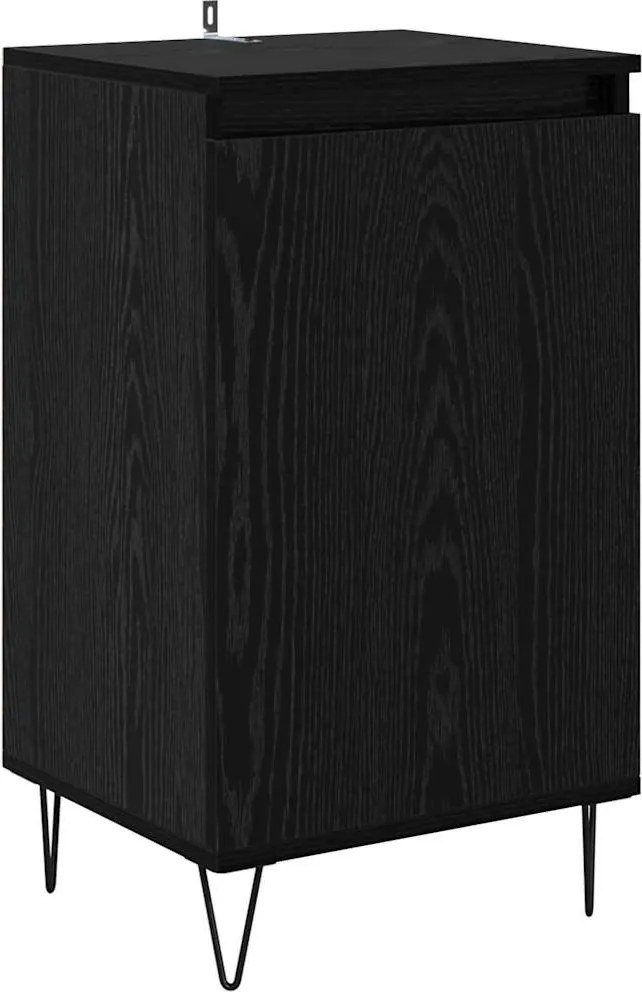 vidaXL Széf Falra szerelhető Fekete tölgy 40 x 35 x 70 cm Faanyag