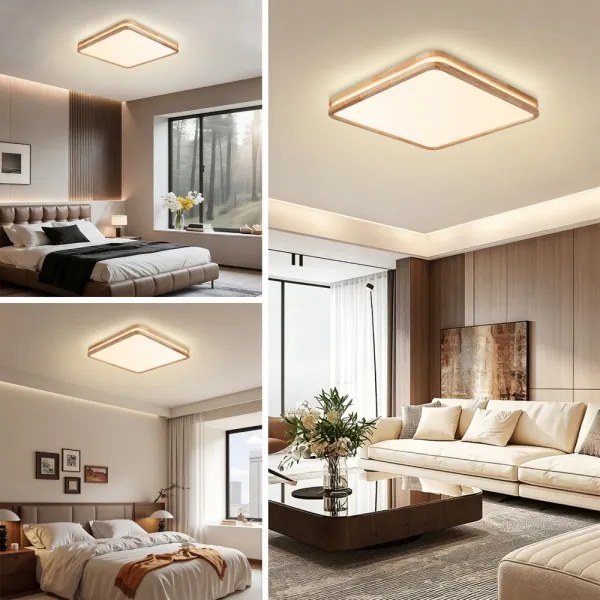 Brilagi - dimmelhető LED világítótest MOLINA SQUARE LED/80W/230V tölgy 60x60 cm + távirányító