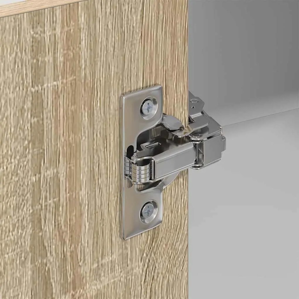 Függő szekrény Riga Sonoma tölgy és fehér 57 x 57 x 80 cm