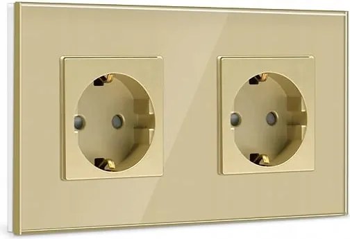 Schuko aljzat, dupla aljzat, süllyesztett üveg aljzat, lemezzel