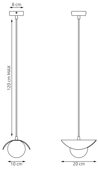 RITUAL függőlámpa kábellel 1xG9/8W/230V fehér