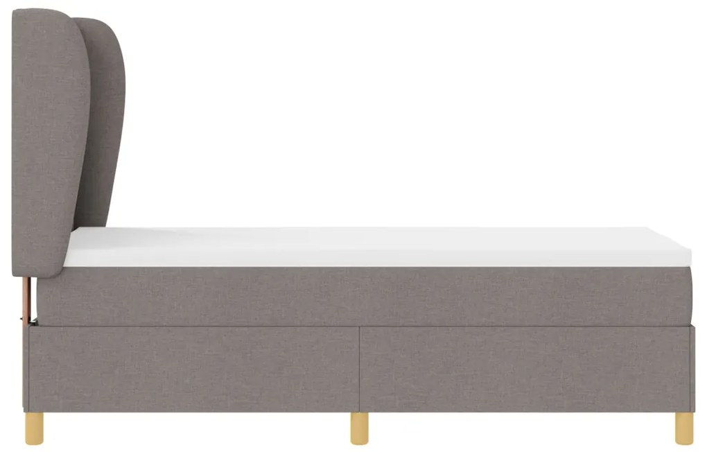 Boxspring Ágy Matracokkal Taupe 80x200 cm Szövet