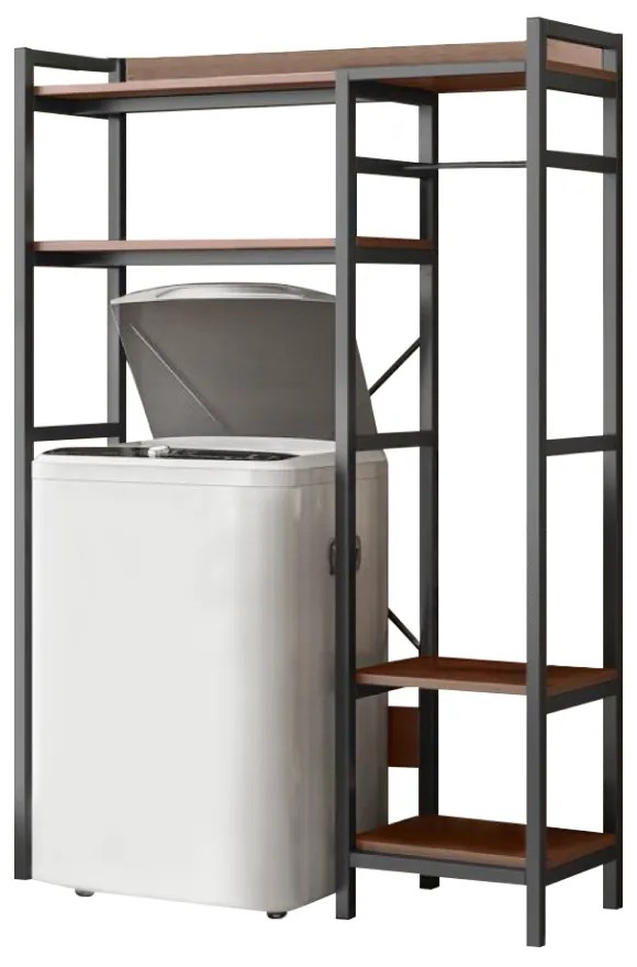 DELSIN polc a mosógép fölé , sötét tölgy