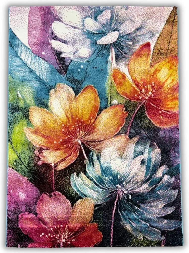 Színes Szőnyeg Folklore 80x150 cm Virágos Modern Puha Nappali