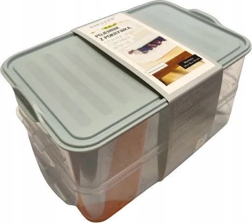 Dajar Emeletes tárolódobozok fedéllel2 x 1,4 l kék