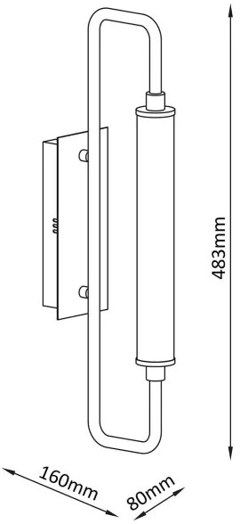 LED fali lámpatest FELICJA LED/10W/230V 4000K fekete