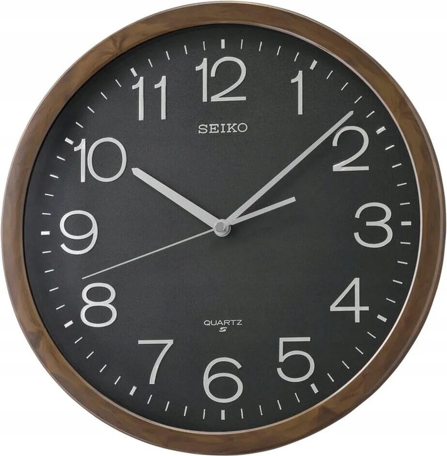 Nagy, Jól Olvasható Barna Fekete Kerek Japán Óra Seiko QXA807A 36 cm