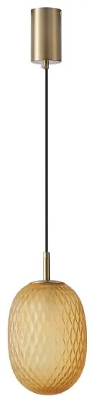 Csillár zsinóron 1xE14/25W/230V barna pr. 15 cm