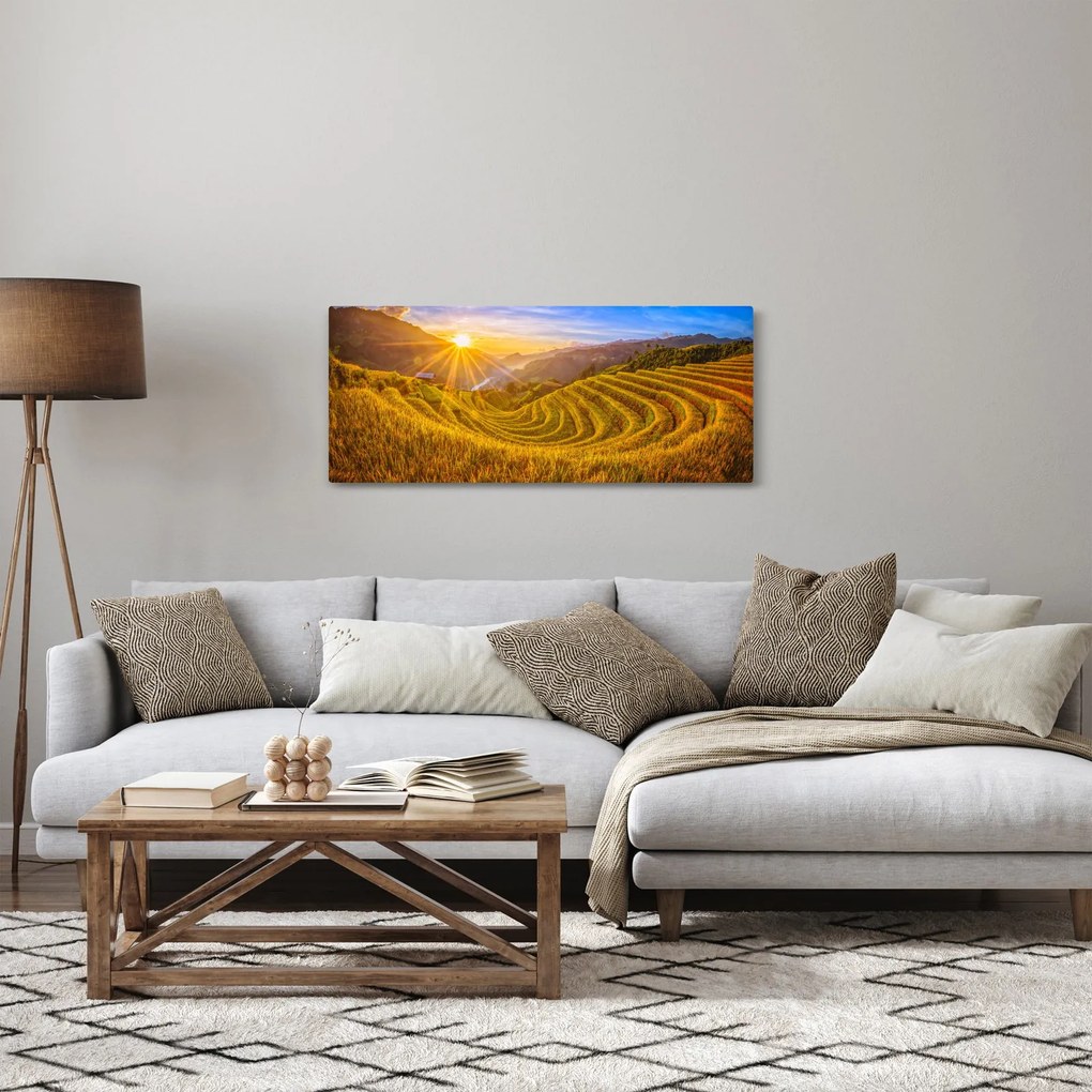 Kép - Rizs teraszok Vietnamban (120x50 cm)