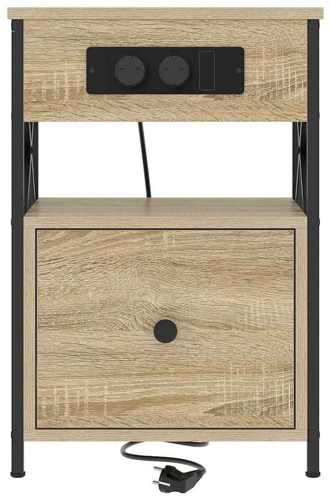 Éjjeliszekrény 2 pcs sonoma tölgy 40 x 31 x 60 cm Faanyag