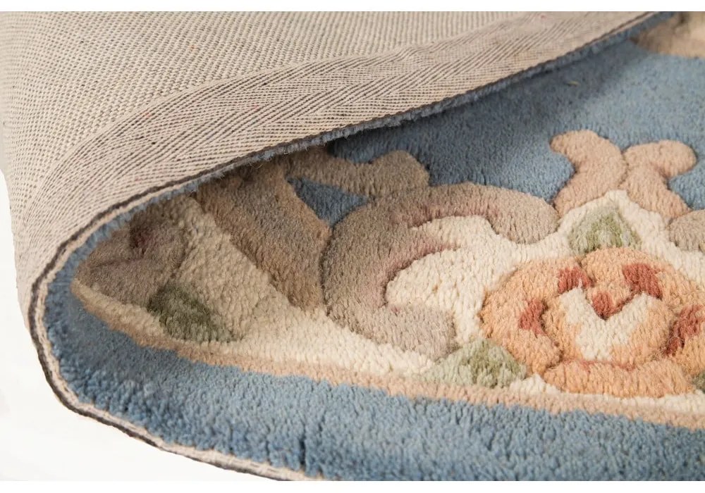 Aubusson kék gyapjú szőnyeg, 75 x 150 cm - Flair Rugs