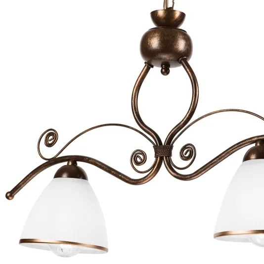 Csillár láncon RETRO 2xE27/60W/230V réz/patinás