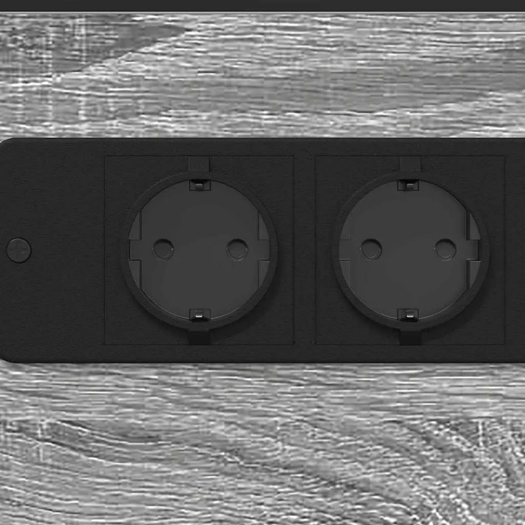 Éjjeli asztal Szürke sonoma Faanyag