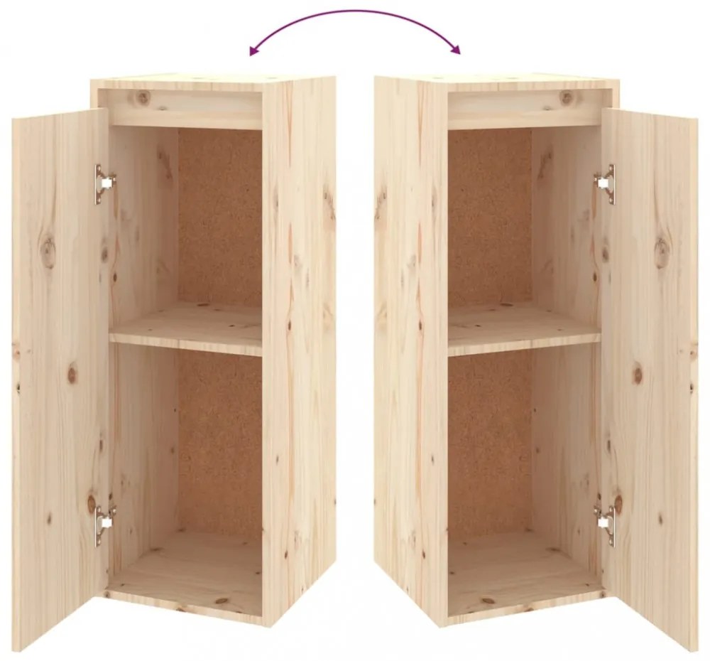 vidaXL 6 darab tömör fenyőfa TV-szekrény