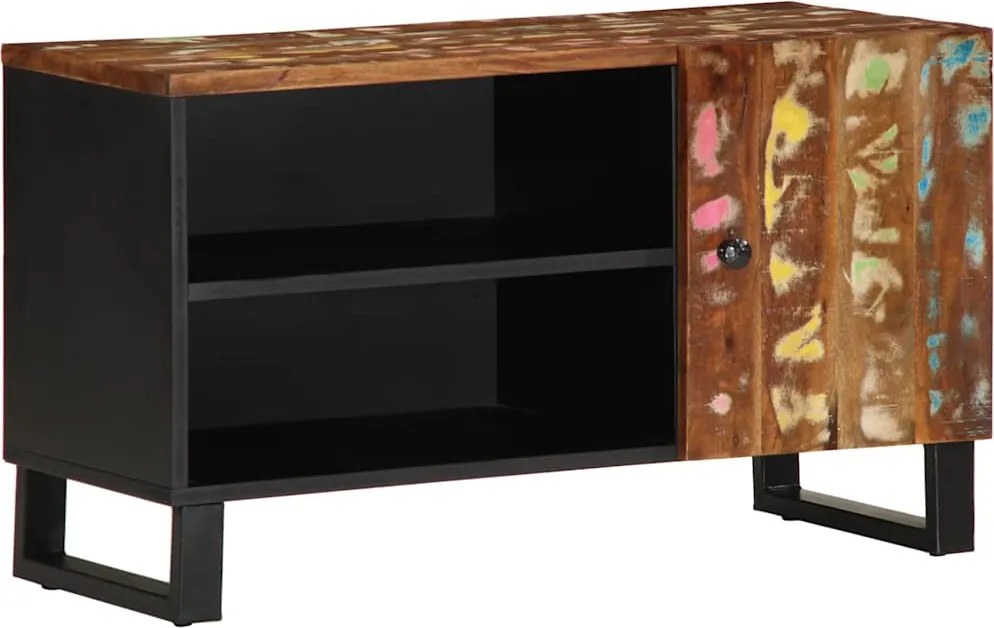 vidaXL tömör újrahasznosított és szerelt fa TV-szekrény 80x33x46 cm