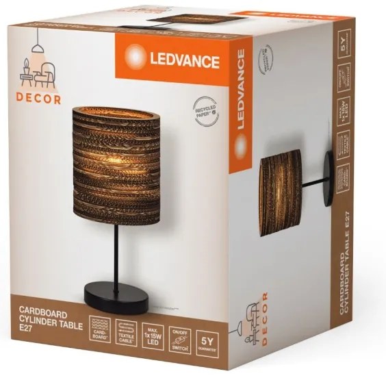 Ledvance - Asztali lámpa DECOR CARDBOARD 1xE27/15W/230V átm. 20 cm