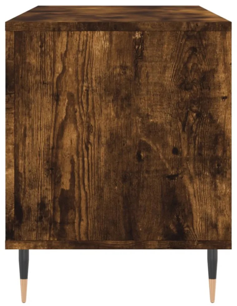 füstös tölgy színű szerelt fa hanglemezszekrény 100x38x48 cm