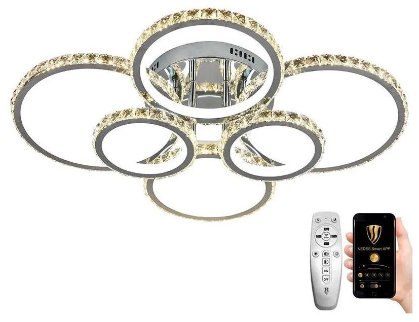 NEDES LED Dimmelhető felületre szerelhető csillár LED/205W/230V 3000-6500K + távirányító ND3356