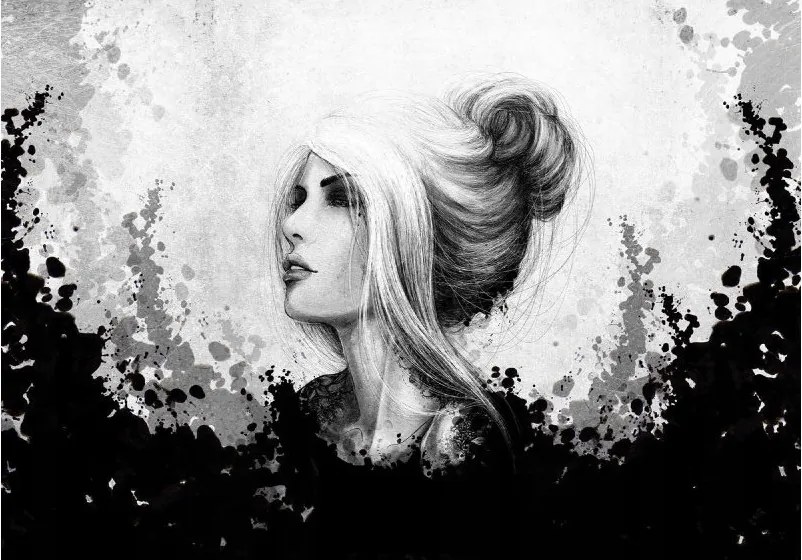 Flizelin fotótapéta Nő absztrakt melankólia portré 250x175 +ragasztó