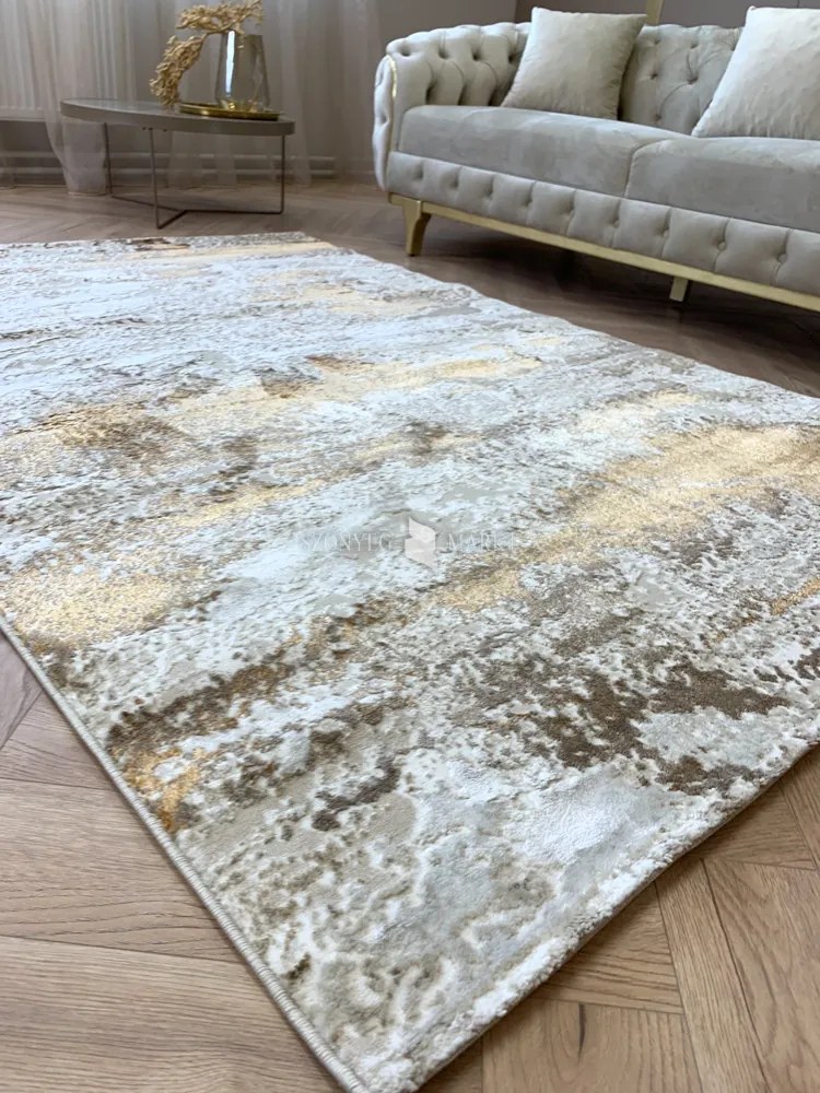 Sunset márvány mintás szőnyeg 8385 (Gold) 60x220