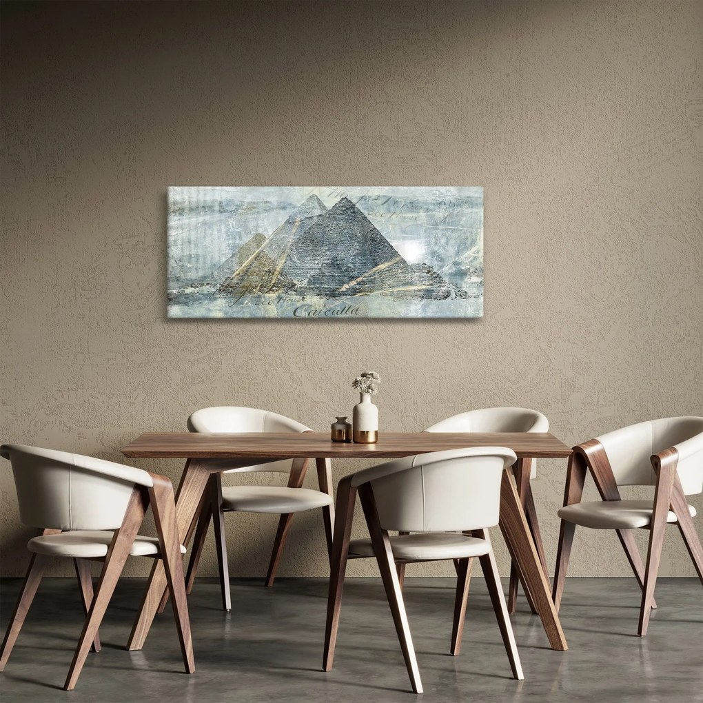 Kép - Piramisok kék szűrőben (120x50 cm)