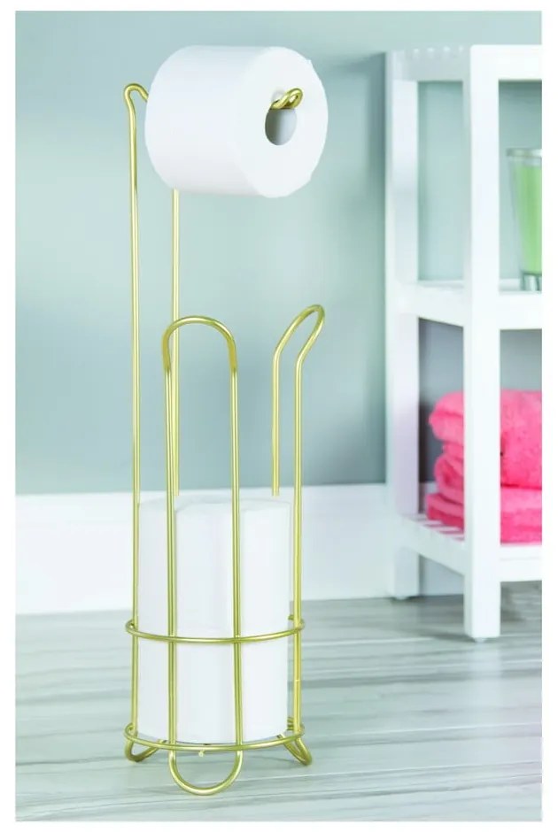 Aranyszínű acél WC-papír tartó állvány Classico – iDesign