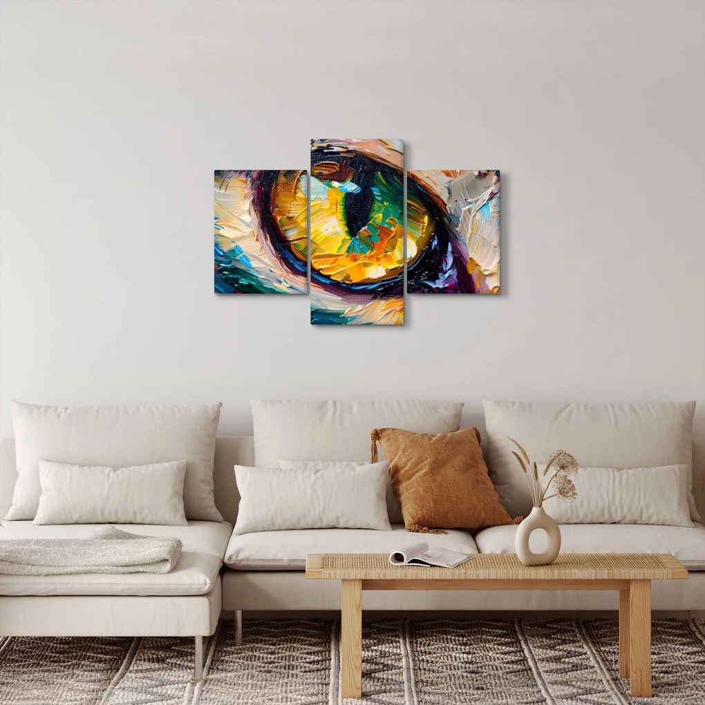 Kép - Macskaszem festmény (90x60 cm)