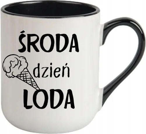 Bögre Fehér, Fekete Cofee Vicces Ajándék Szerda Nap Fagylalt