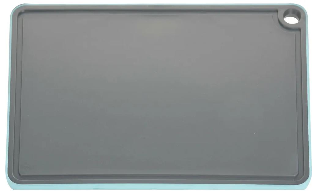 Műanyag szeletelődeszka, 35,6 x 25,8 cm, szürke