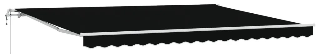 Automatikus Behúzható Napellenző Fekete 450x300 cm