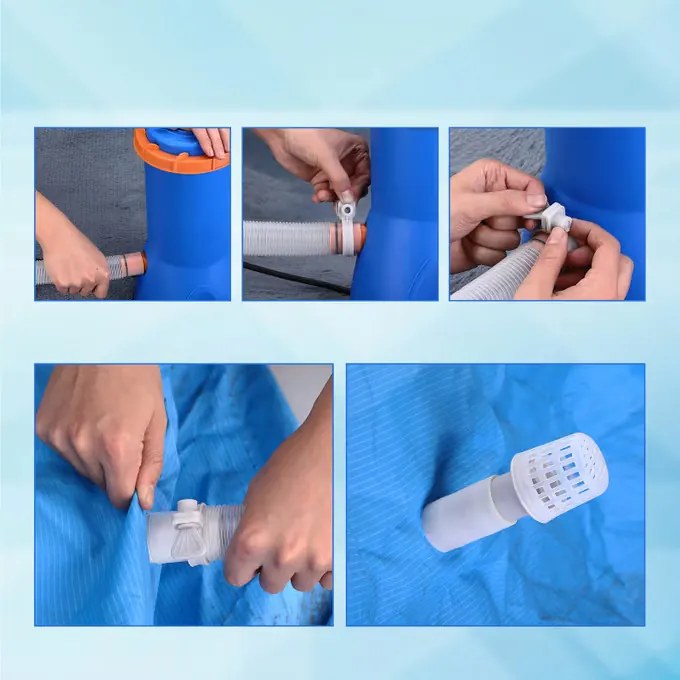 Deuba Medencés szűrőszivattyú MZP90 kék/narancssárga 3 800 l/h