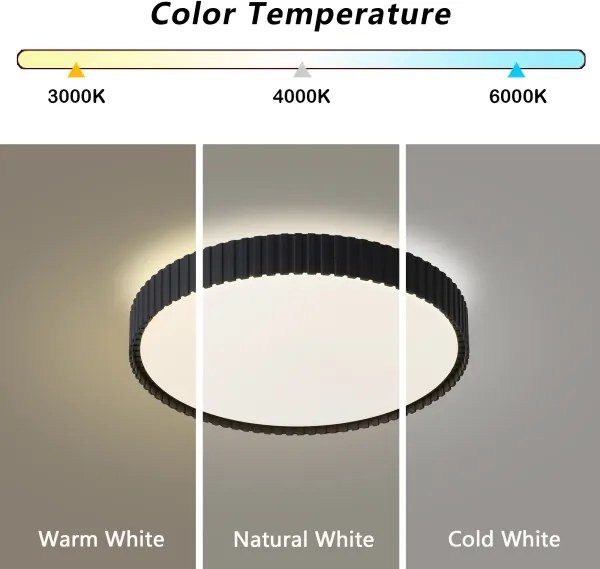 Brilagi - LED dimmelhető mennyezeti lámpa CORVO LED/54W/230V 3000-6000K fekete, átmérő 40 cm + távirányító