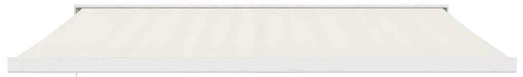 krémszínű szövet és alumínium behúzható napellenző 4 x 3 m