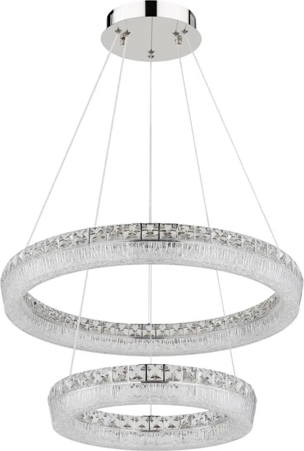 Globo 67387-60 - LED, fényerőszabályozható kábeles függeszték LAUREL LED/60W/230V átlátszó+ távirányító