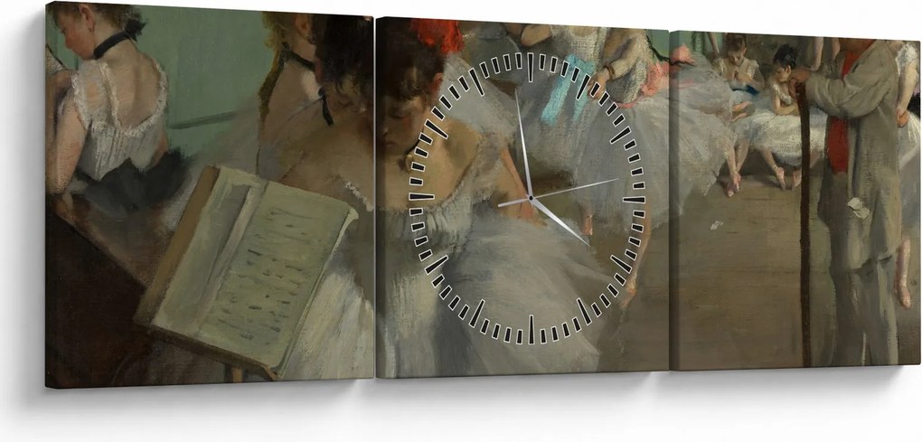 Kép - Edgar Degas, The Dance Class, reprodukciók (órával) (90x30 cm)