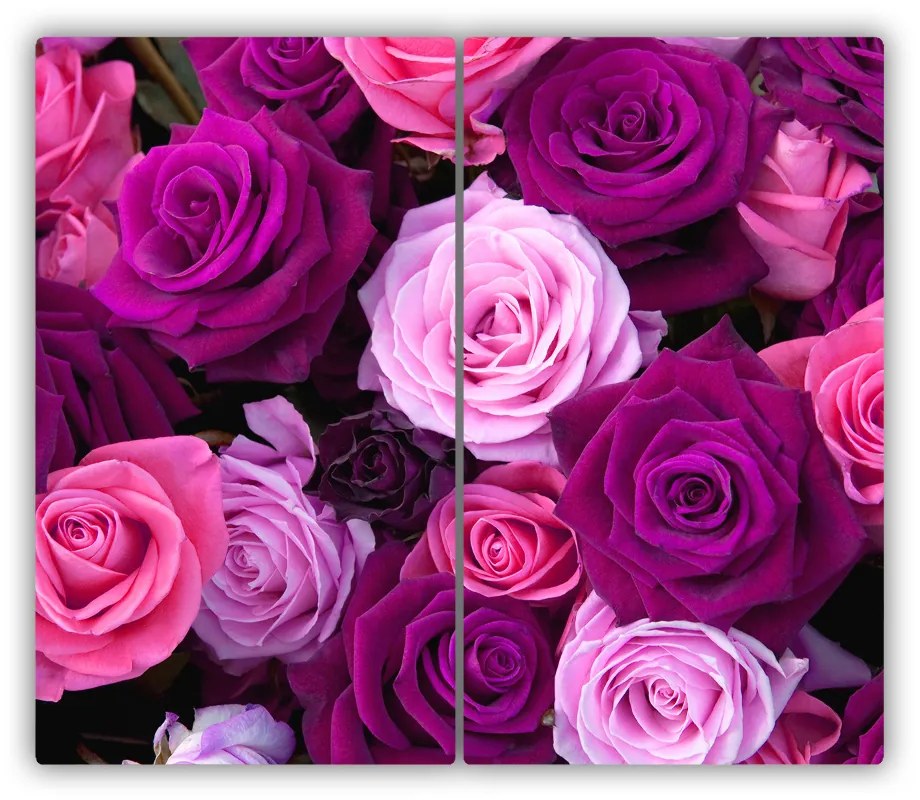 Üveg vágódeszka Roses 60x52 cm