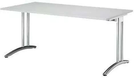 Baron Miro irodai asztal, 160 x 80 x 72 cm, egyenes kivitel, világosszürke